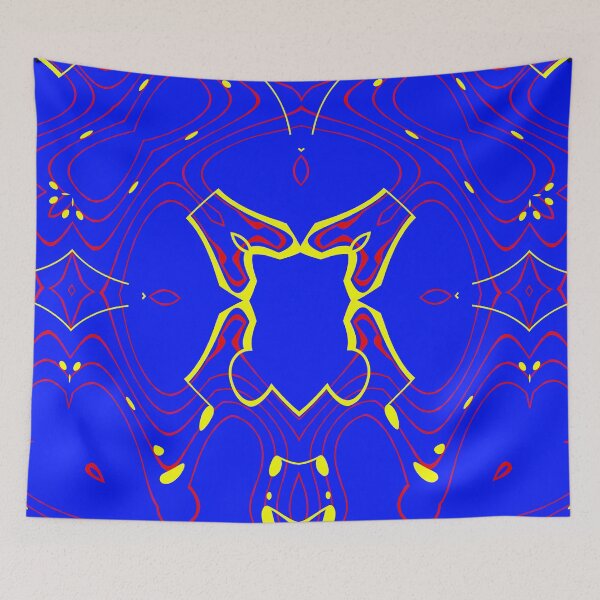 Item preview, *Funny yellow and blue abstract music - An alien musician in calligraphy art music notes - Great Gift for musicians, pianists, guitarists, and music lover* designed and sold by Ralek.