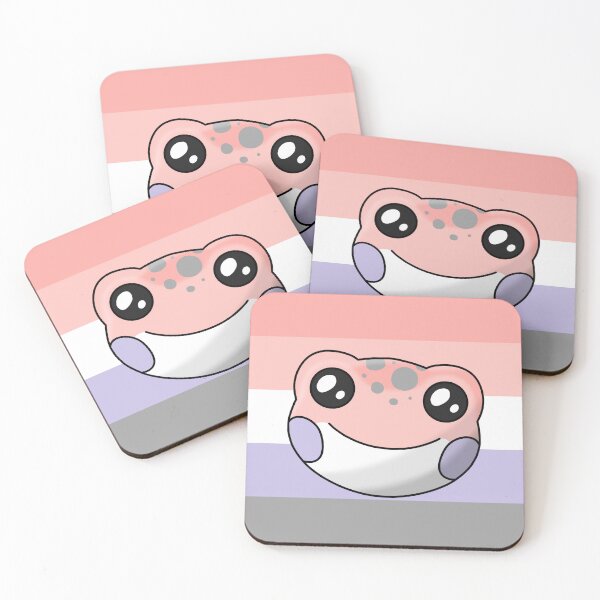 Item preview, Cupioromantic Pride Flag Frog designed and sold by JuiceBoxFrogs.