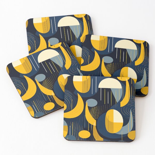 Item preview, Navy and Mustard Pattern designed and sold by ShopWilPrints.