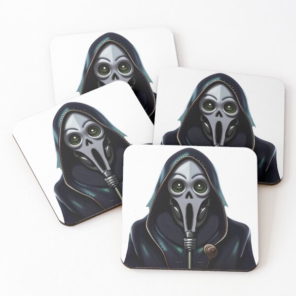 Item preview, Sinister Futuristic Alien Face in Black Hood - Hauntingly Striking designed and sold by PixelSpectrum.