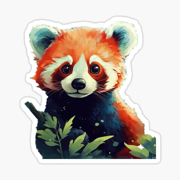 Item preview, Red Panda Baby Bear Artistic Portrait designed and sold by dreamingbliss.