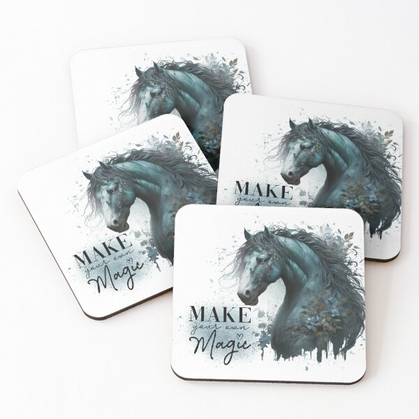 Item preview, Make Your Own Magic Teal Glitter Horse designed and sold by MixinMadness.