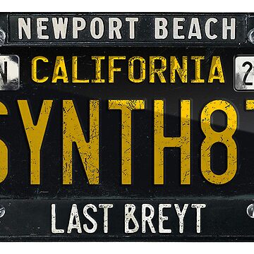 Artwork thumbnail, 80s Synth87 Retrofuture California Newport Beach Plate  by lastbreyt1987