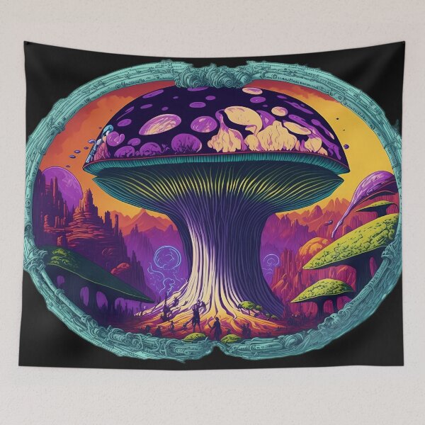 Item preview, "Amanita Porphyria Purple Haze" designed and sold by Transelasticart.