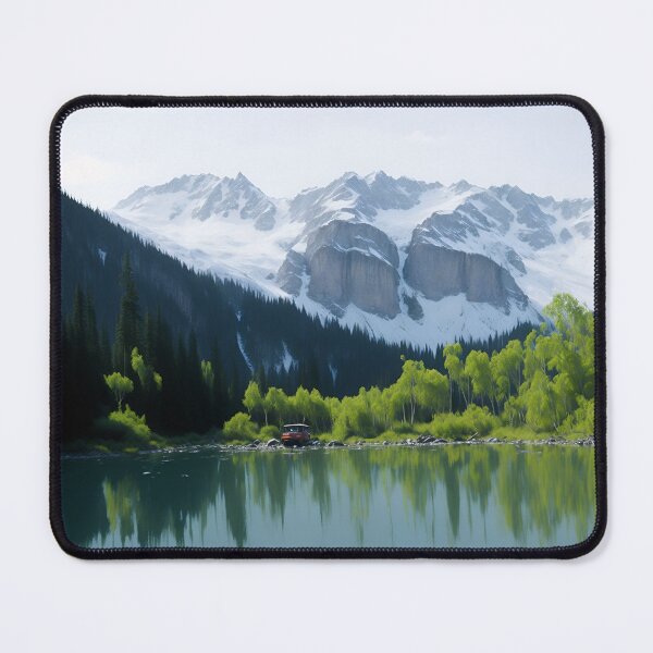 Item preview, Lake & snowcapped mountains painting designed and sold by Dr-Kane.