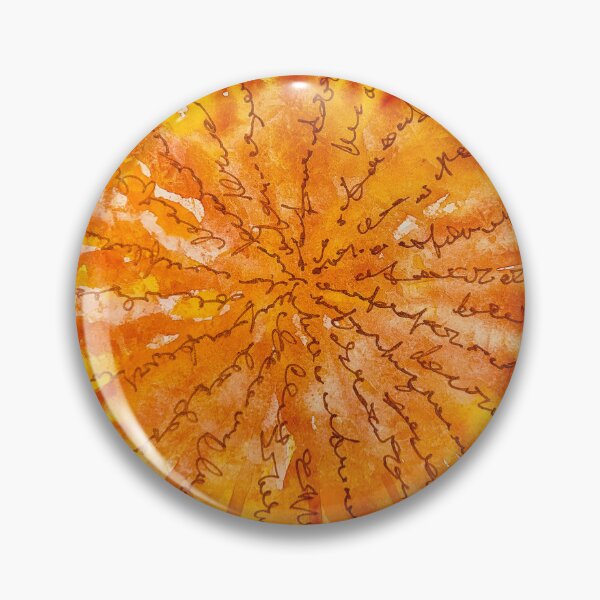 Item preview, Orange Watercolor Mandala Painting designed and sold by heartsake.