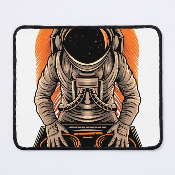 Item preview, DJ Astronaut orange Aesthetic designed and sold by stickerlabshop.