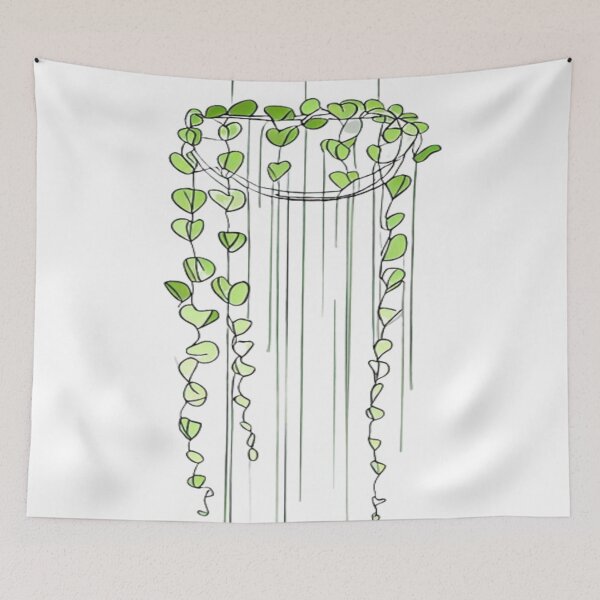 Item preview, Creeping Jenny Hanging Plant Line Art designed and sold by EricaJackson.