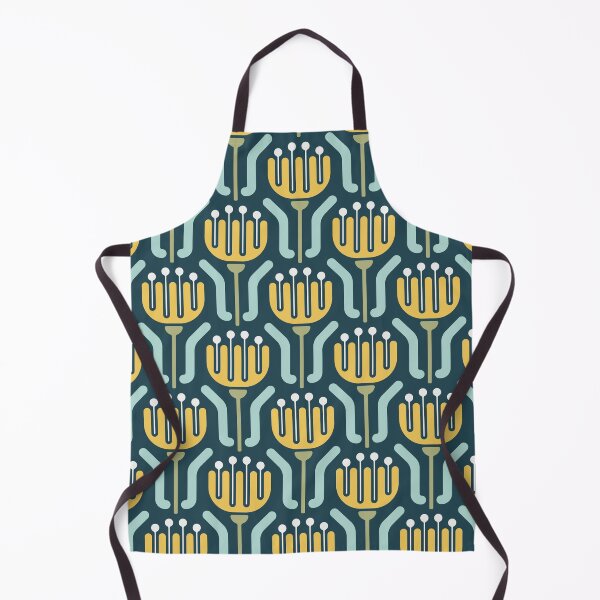 Item preview, KF 0022 C - Vintage Retro Flowers Minimalist 70s Modern Geometric Floral Pattern designed and sold by KhakiFinch.