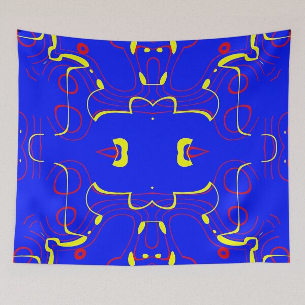 Item preview, *Funny yellow and blue abstract music - An alien musician in calligraphy art music notes - Great Gift for musicians, pianists, guitarists, and music lover* designed and sold by Ralek.