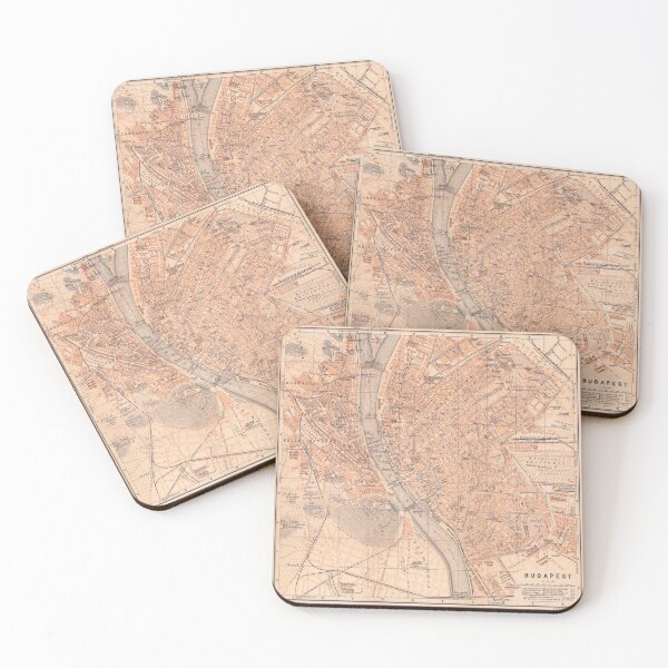 Item preview, Vintage Map of Budapest Hungary (1905) designed and sold by BravuraMedia.