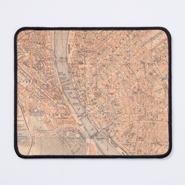 Item preview, Vintage Map of Budapest Hungary (1905) designed and sold by BravuraMedia.