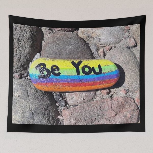 Item preview, Be You Rainbow Stone designed and sold by craftsbydaphy.