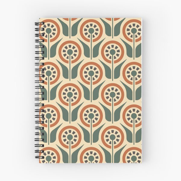 Item preview, KF 0024 F - Retro Vintage Flowers Minimalist 70s Modern Geometric Floral Pattern designed and sold by KhakiFinch.