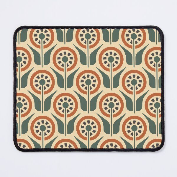 Item preview, KF 0024 F - Retro Vintage Flowers Minimalist 70s Modern Geometric Floral Pattern designed and sold by KhakiFinch.