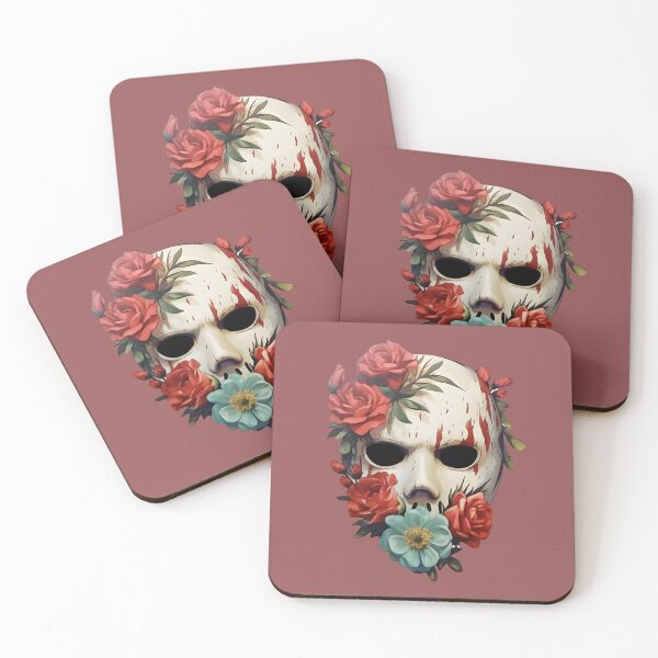 Item preview, Bloody Mask With Flowers designed and sold by KawaiiKases.
