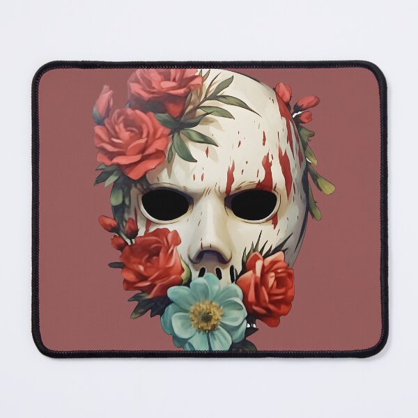 Item preview, Bloody Mask With Flowers designed and sold by KawaiiKases.