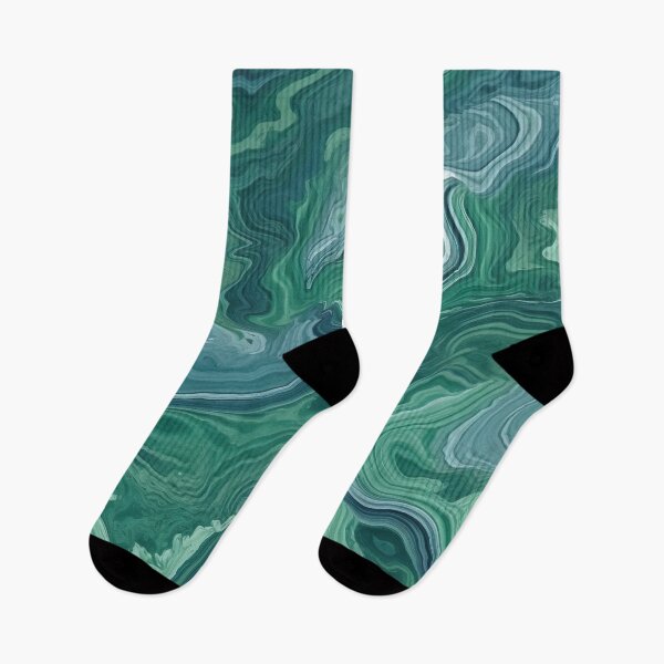 Item preview, Emerald Waters: Serene Green and Blue Marble Pattern designed and sold by EVA4designs.