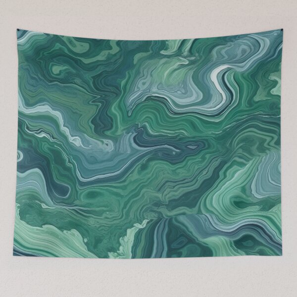 Item preview, Emerald Waters: Serene Green and Blue Marble Pattern designed and sold by EVA4designs.