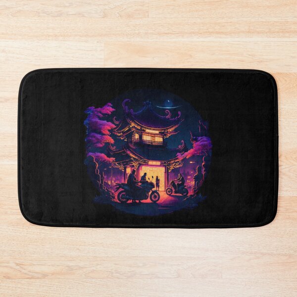 Item preview, Ancient Asian Temple with Motorbike Riders designed and sold by RRebellion.