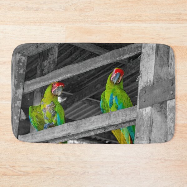 Item preview, Green Macaw Parrots in a Barn designed and sold by SafariByMarisa.