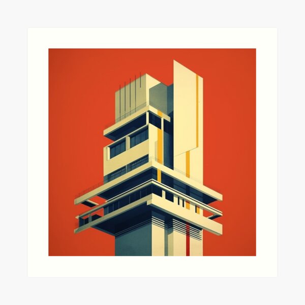 "Beautiful Bauhaus Architecture Poster, Poster of Bauhaus Architectural