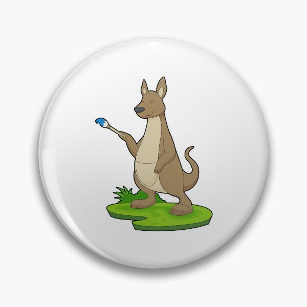 Item preview, Kangaroo Painting Paint brush designed and sold by Snabdesign84.
