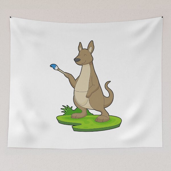 Item preview, Kangaroo Painting Paint brush designed and sold by Snabdesign84.