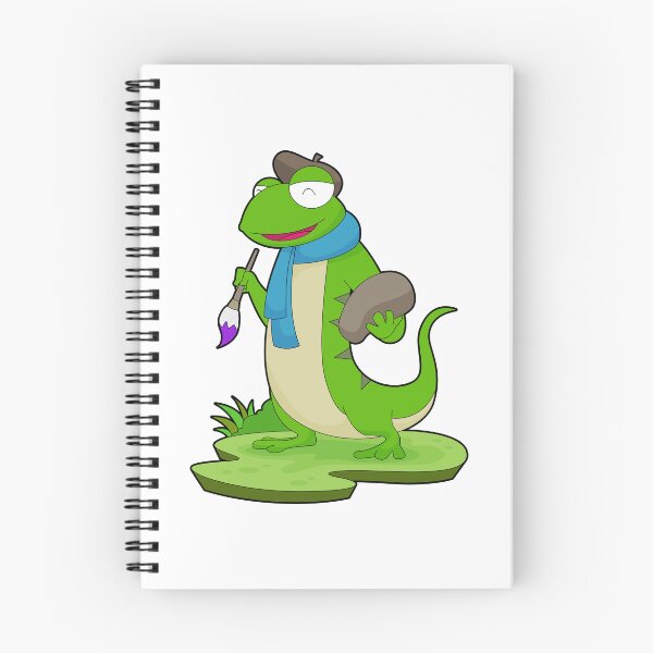 Item preview, Lizard Painter Paintbrush Painting designed and sold by Snabdesign84.