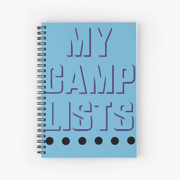 My Camp Lists Spiral Notebook