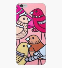 Colourful Pink Birds iPhone Case