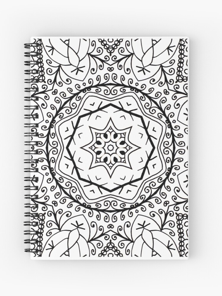 DIY Color Your Own Products - Mandala Adult Coloring Book Idea | Spiral  Notebook