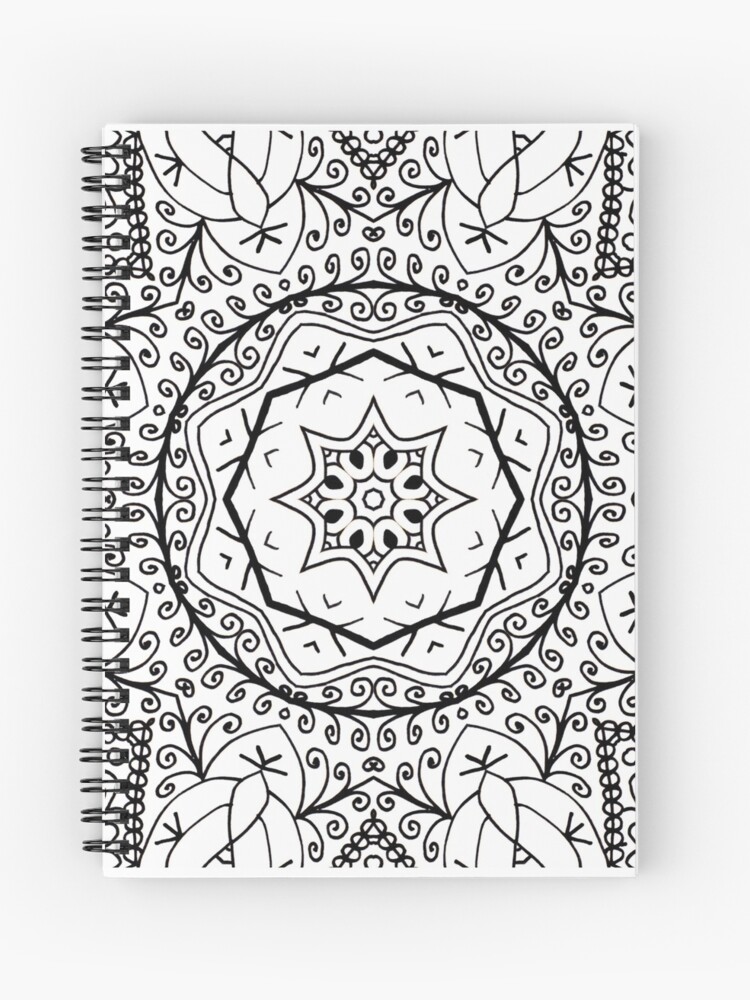 Color Your Own MANDALA - DIY Coloring Book 01 Spiral Notebook for