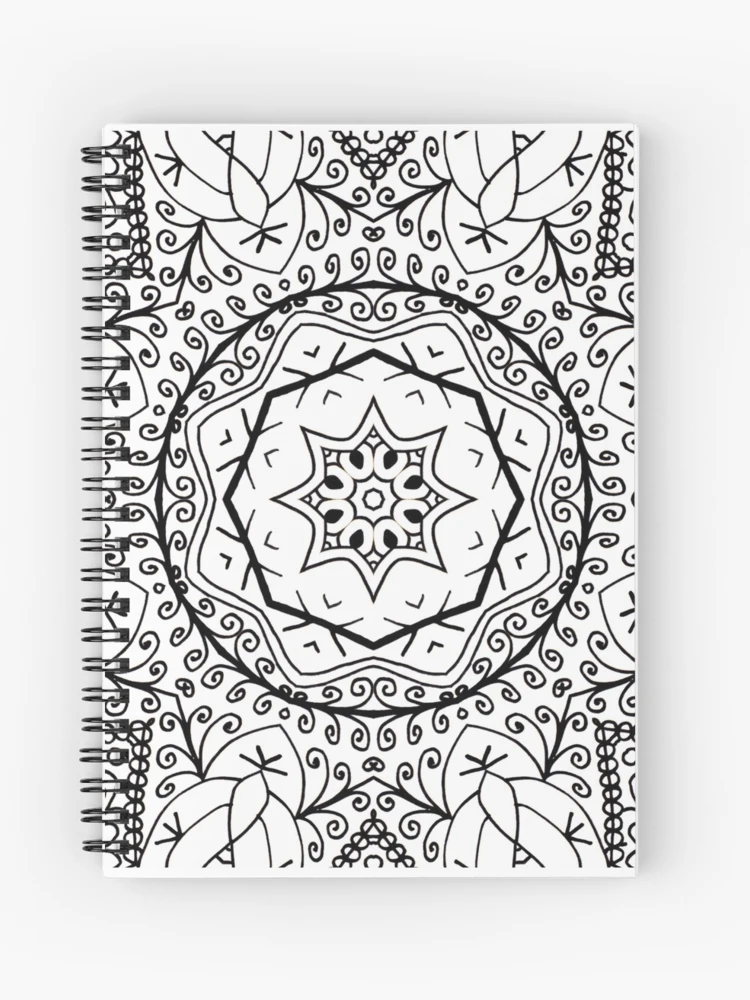 DIY Color Your Own Products - Mandala Adult Coloring Book Idea Spiral  Notebook for Sale by webpatty