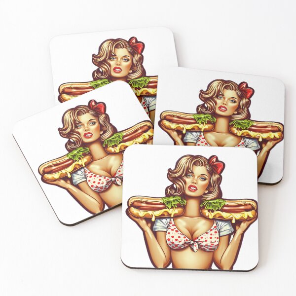 Item preview, HOT DOG GIRL SUMMER - girl with two hotdogs designed and sold by PetShopShirts.