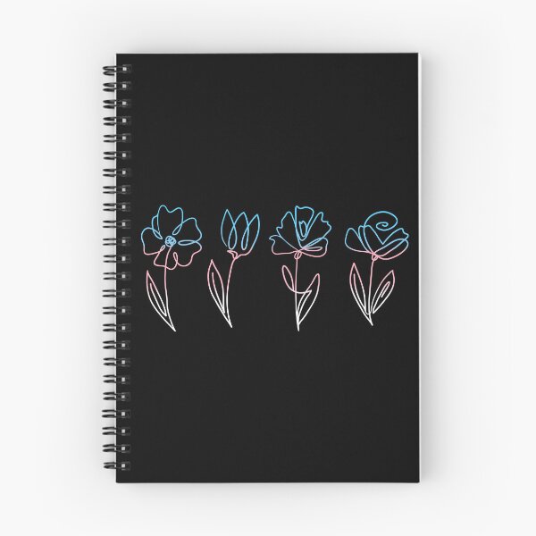 Item preview, Subtle Trans Pride Flowers Transgender Flag Line Art Drawing designed and sold by ontrendshirts.