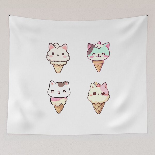 Item preview, Cute Ice Cream Cats Sticker Pack designed and sold by OliversCat.