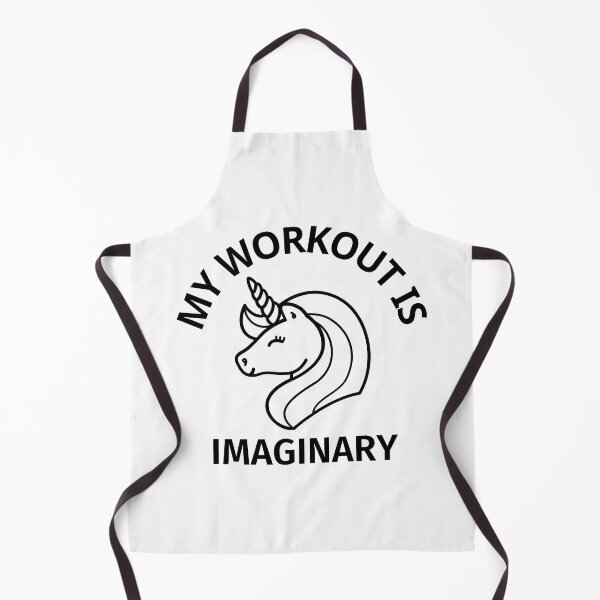 Item preview, MY WORKOUT IS IMAGINARY, CUTE UNICORN designed and sold by chatzous.