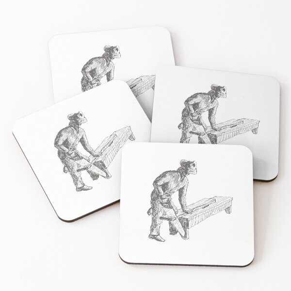 Item preview, Sawing bench, vintage book illustration designed and sold by Salvatore Mars.