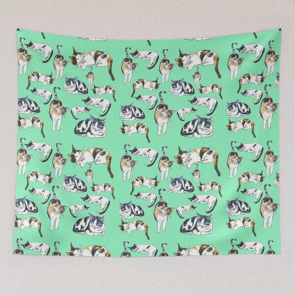 Item preview, green greek cats designed and sold by Anna Rivet.