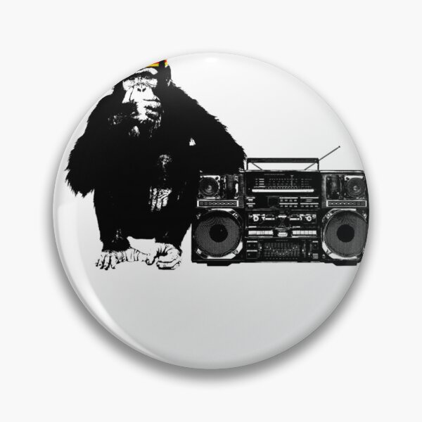 Item preview, Monkey with Fez and Boombox designed and sold by MeteorArtShop.
