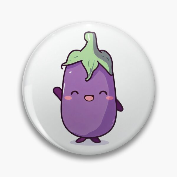 Item preview, Kawaii Eggplant, Cute Eggplant designed and sold by FantasyStudio.