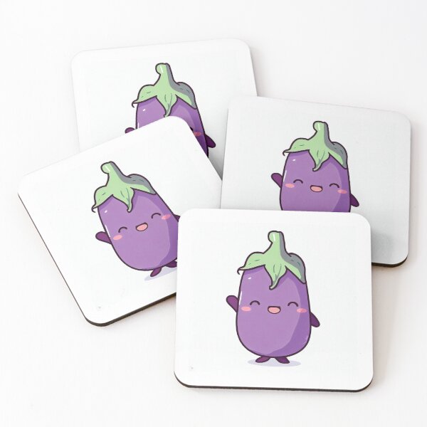 Item preview, Kawaii Eggplant, Cute Eggplant designed and sold by FantasyStudio.