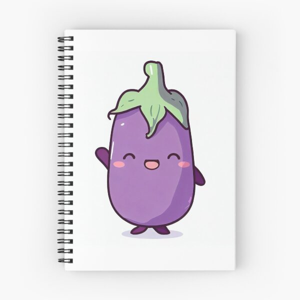 Item preview, Kawaii Eggplant, Cute Eggplant designed and sold by FantasyStudio.