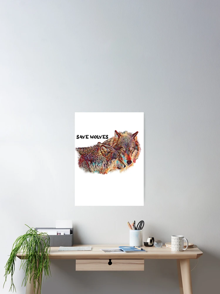 Thumbnail 2 of 3, Poster, Two Wolves designed and sold by agross521.