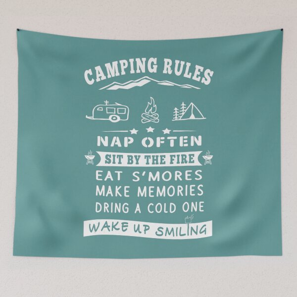 Item preview, Camping Rules Camping Gear 	 Funny Camper 		 designed and sold by qlgzeraelo36.