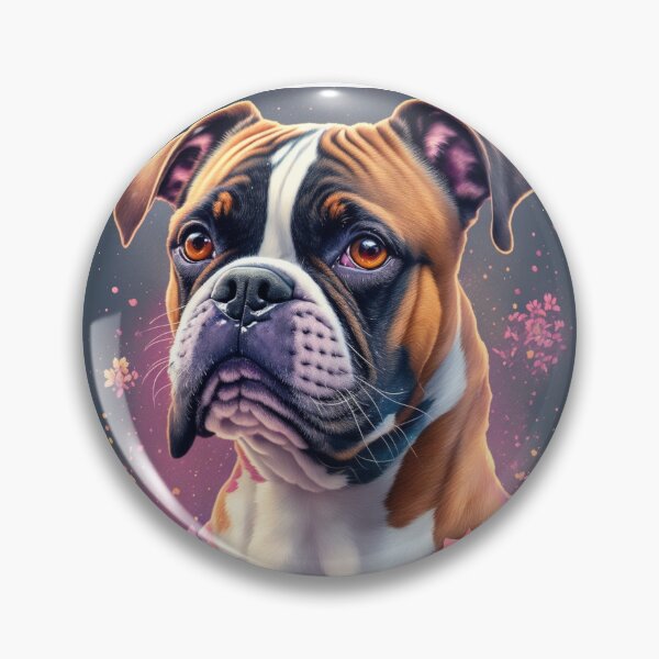 Item preview, Boxer With Flowers Art Inspired By Dog Breeds designed and sold by CDC40.