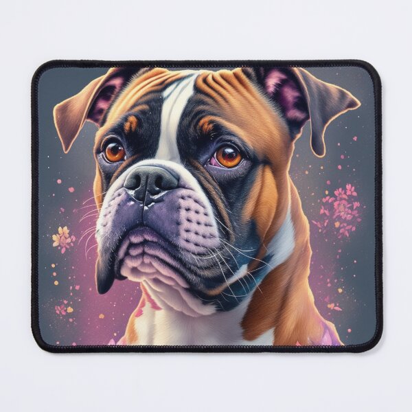 Item preview, Boxer With Flowers Art Inspired By Dog Breeds designed and sold by CDC40.