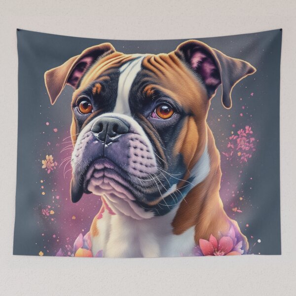 Item preview, Boxer With Flowers Art Inspired By Dog Breeds designed and sold by CDC40.