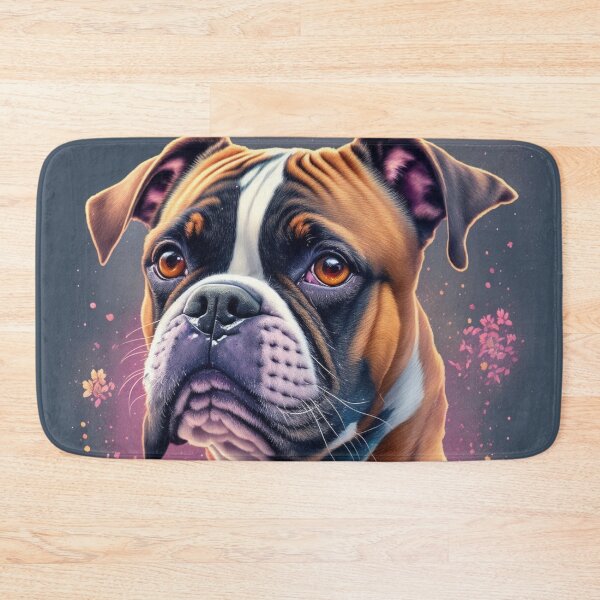 Item preview, Boxer With Flowers Art Inspired By Dog Breeds designed and sold by CDC40.